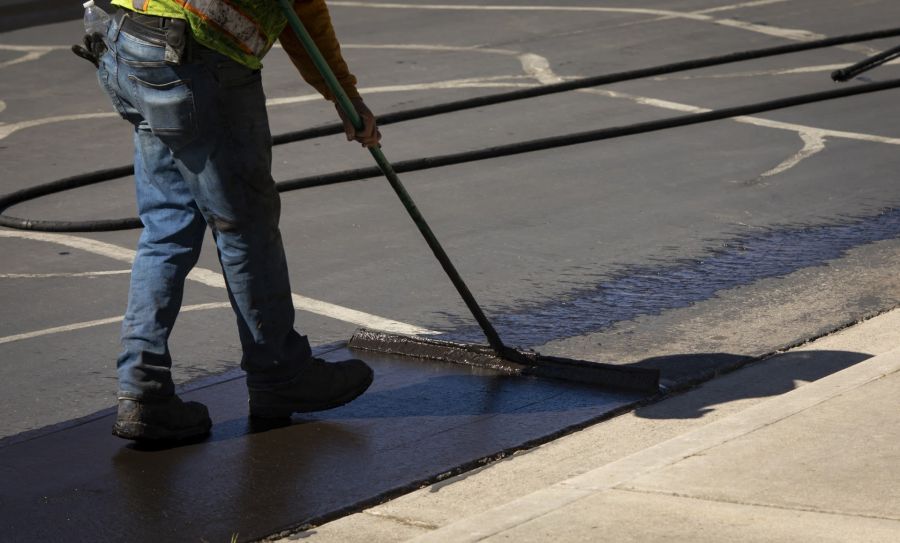 Asphalt sealcoating by Ready to Go Road Builders